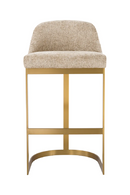 Tabouret de bar en laiton et Lyssa sable | Eichholtz Condos | Meubleluxe.fr