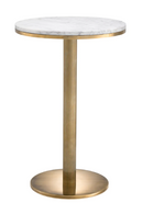 Table d'appoint en laiton vieilli et marbre blanc | Eichholtz Tavolara | Meubleluxe.fr