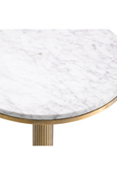 Table d'appoint en laiton vieilli et marbre blanc | Eichholtz Tavolara | Meubleluxe.fr