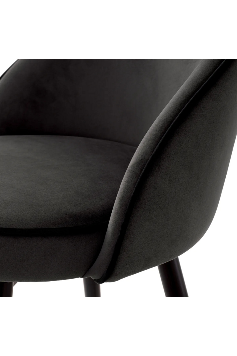 Tabouret de comptoir en velours gris foncé (lot de 2) | Eichholtz Cooper | Meubleluxe.fr