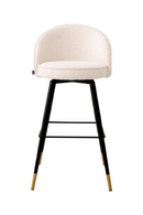 Tabouret de bar bouclé crème (lot de 2) | Eichholtz Cooper | Meubleluxe.fr
