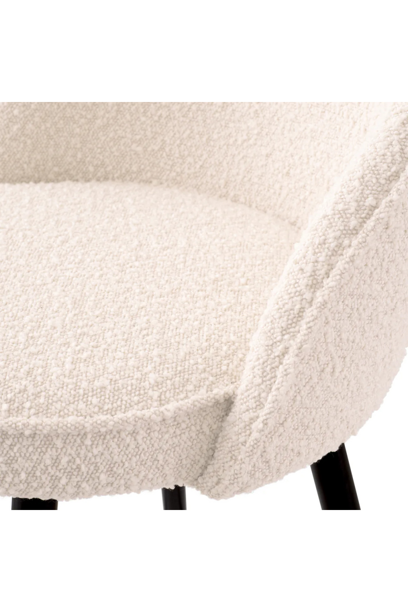 Tabouret de bar bouclé crème (lot de 2) | Eichholtz Cooper | Meubleluxe.fr