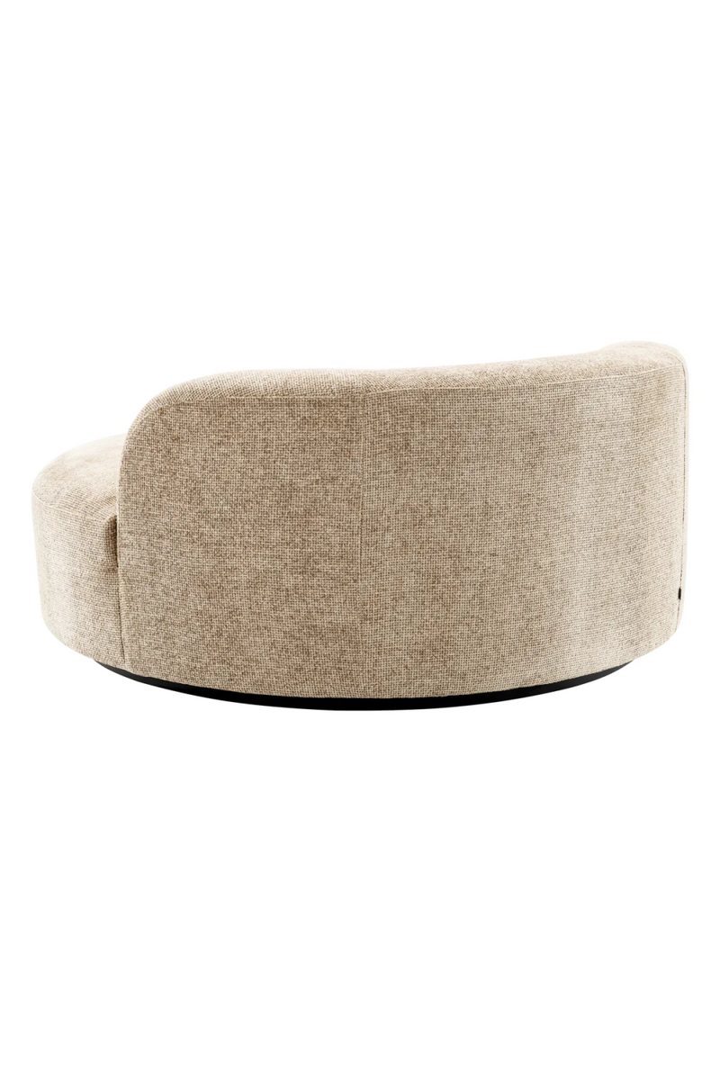 Canapé rond en tissu Lyssa sable | Eichholtz Bjorn | Meubleluxe.fr