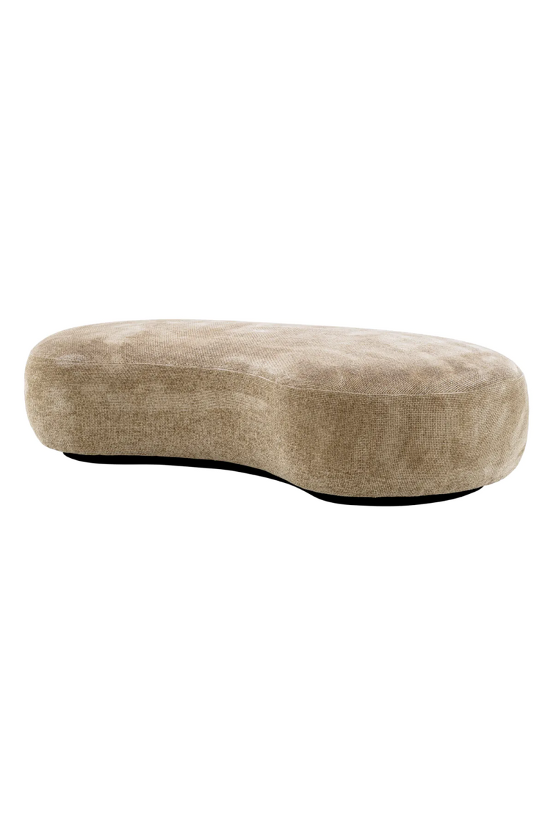 Pouf en tissu Lyssa sable | Eichholtz Bjorn | Meubleluxe.fr