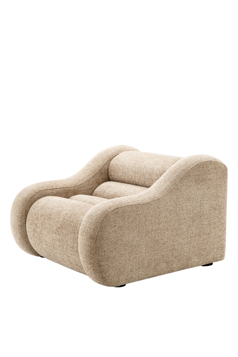 Fauteuil en tissu Lyssa sable | Eichholtz Carbone | Meubleluxe.fr