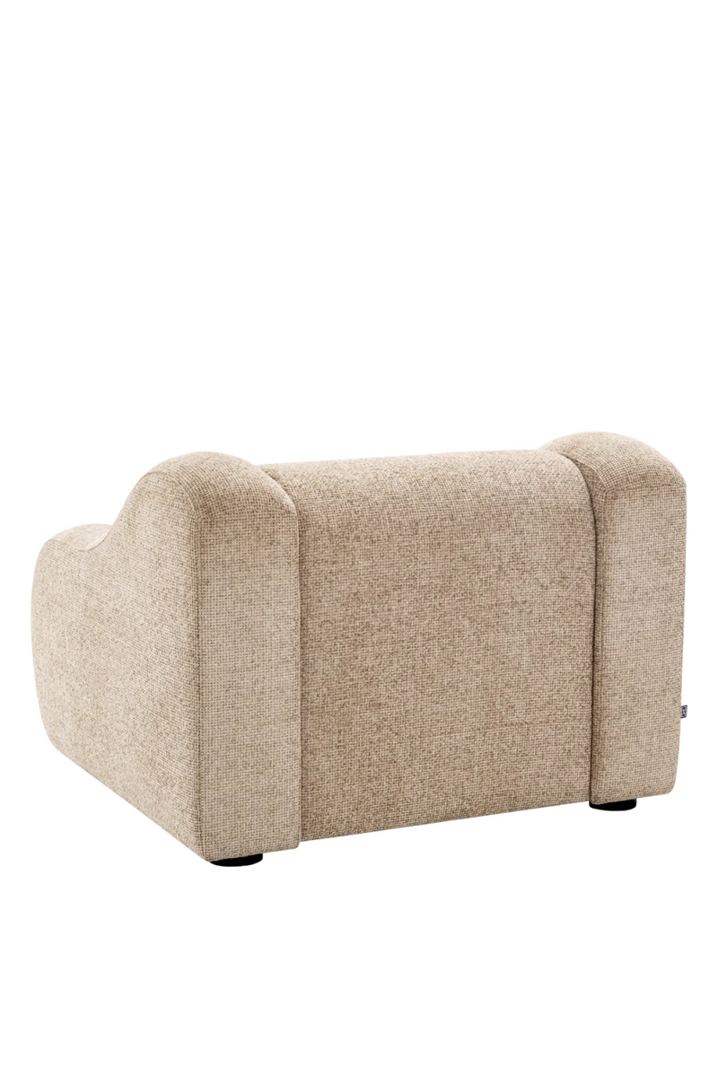 Fauteuil en tissu Lyssa sable | Eichholtz Carbone | Meubleluxe.fr