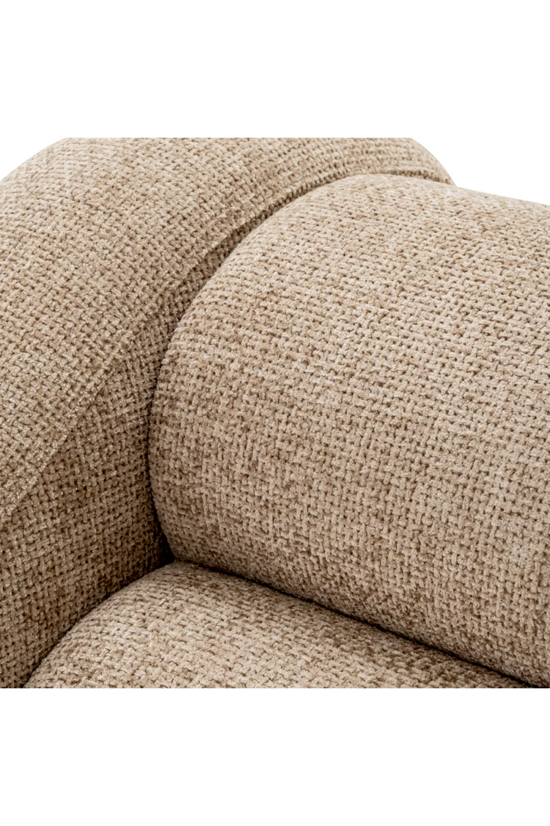 Fauteuil en tissu Lyssa sable | Eichholtz Carbone | Meubleluxe.fr