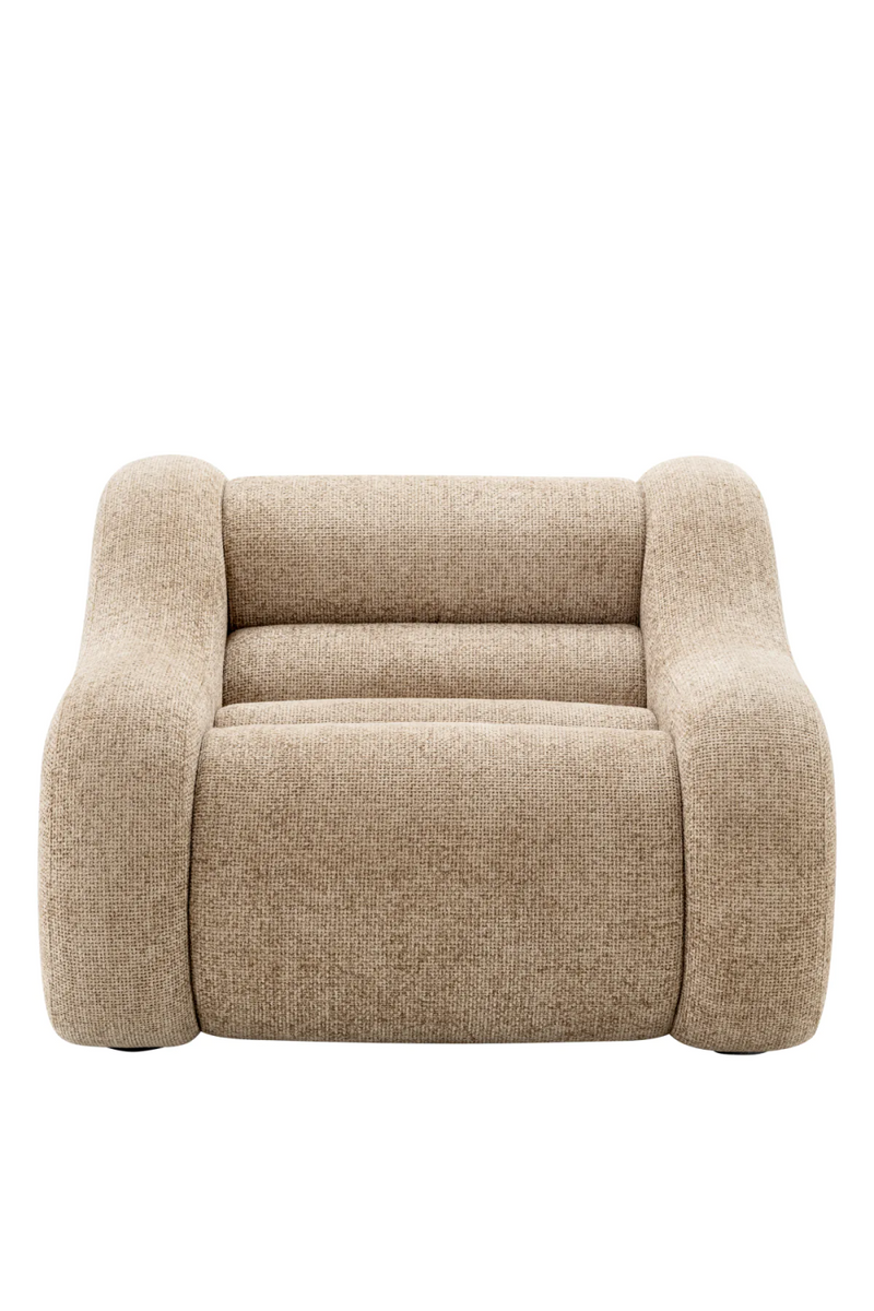 Fauteuil en tissu Lyssa sable | Eichholtz Carbone | Meubleluxe.fr