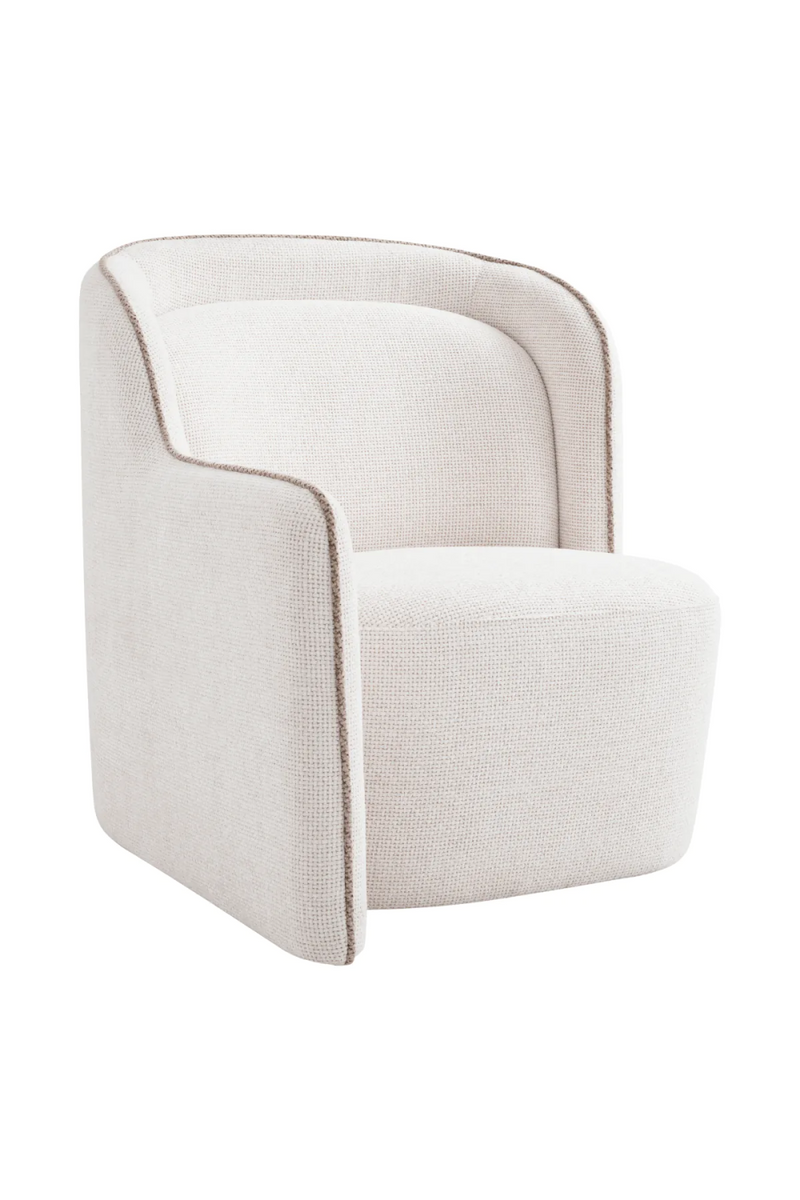 Fauteuil en Lyssa blanc cassé (gauche) | Eichholtz Barrier | Meubleluxe.fr