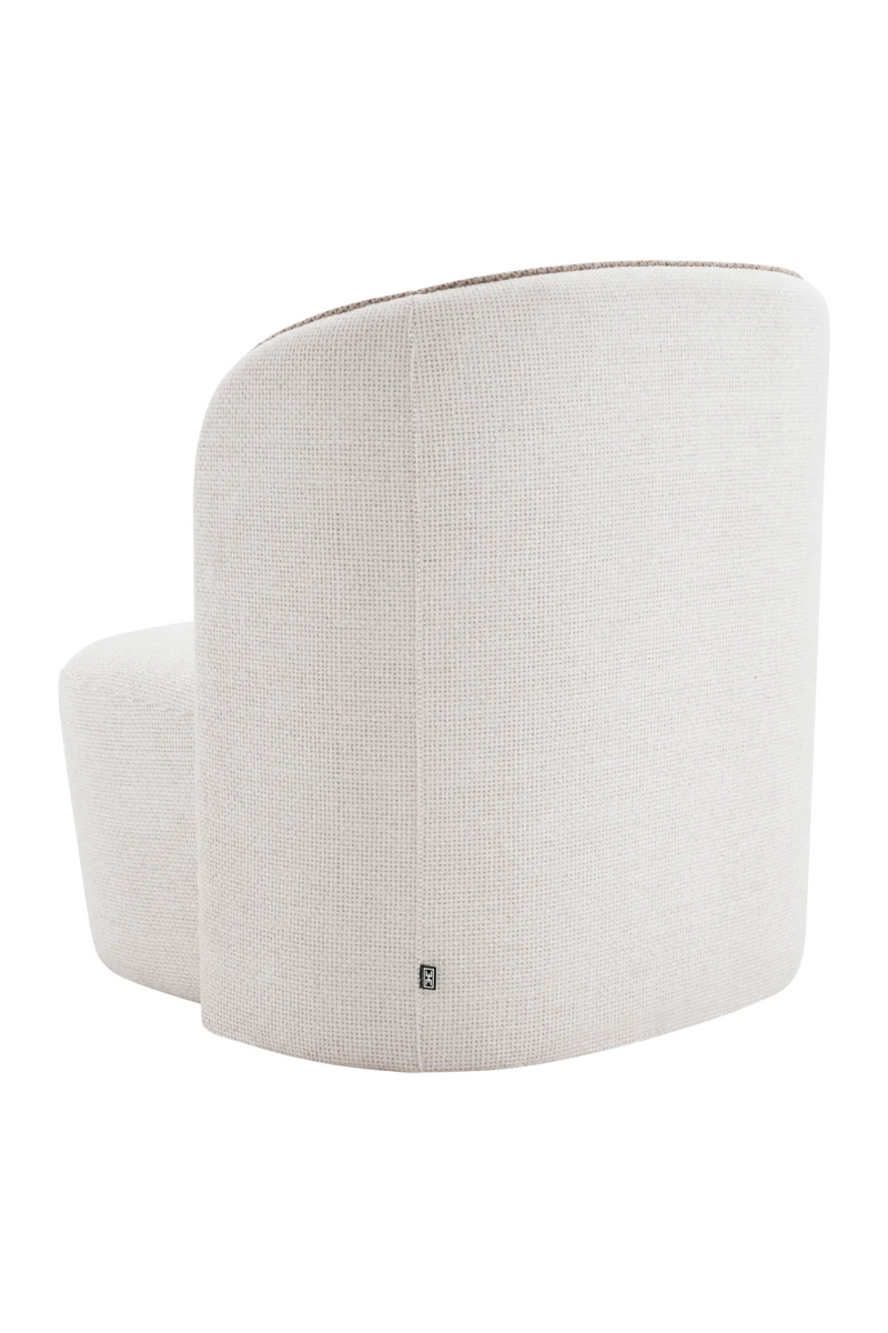 Fauteuil en Lyssa blanc cassé (gauche) | Eichholtz Barrier | Meubleluxe.fr