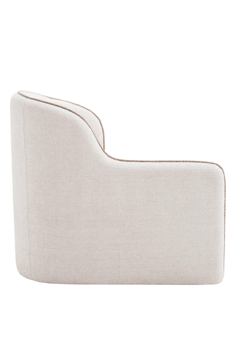 Fauteuil en Lyssa blanc cassé (gauche) | Eichholtz Barrier | Meubleluxe.fr