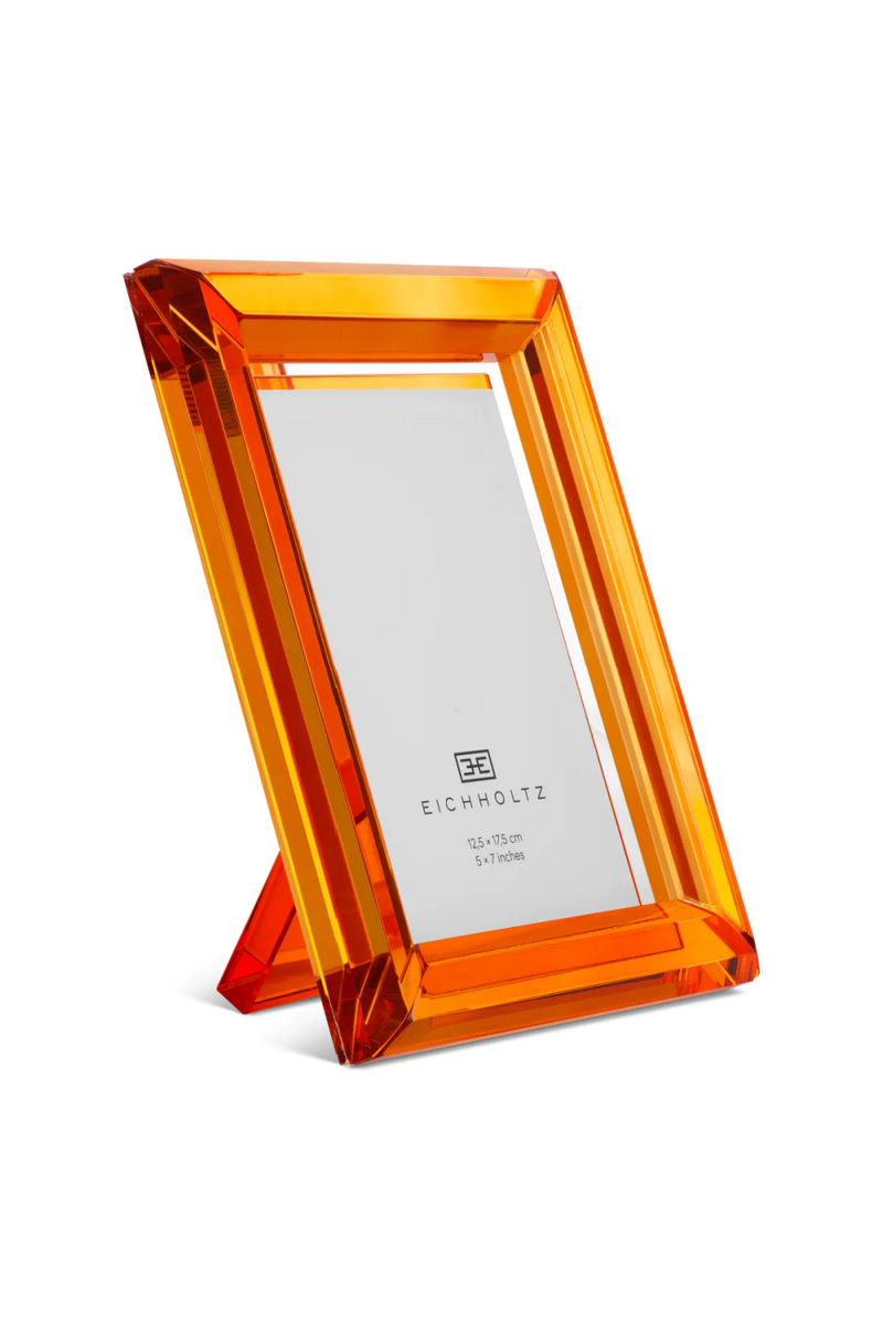 Cadre photo en cristal orange (lot de 2) | Eichholtz Theory L | Meubleluxe.fr