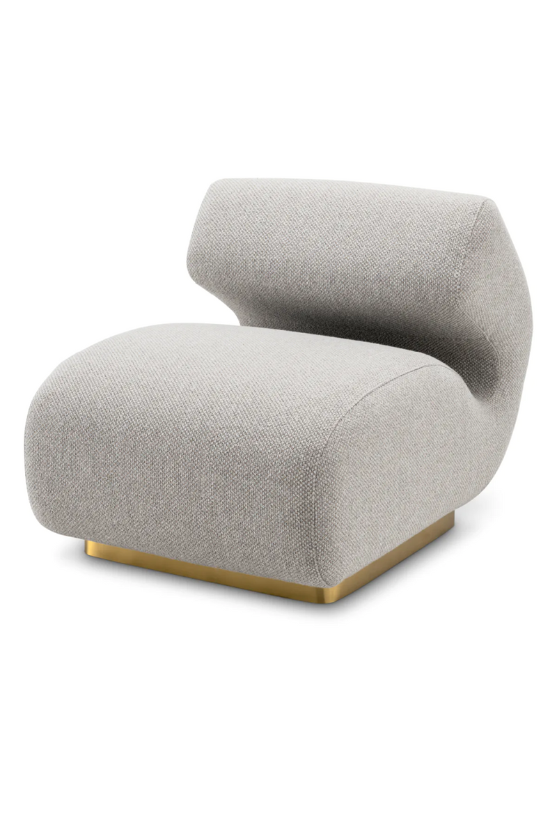 Fauteuil en tissu Rêve gris | Eichholtz Sansome | Meubleluxe.fr