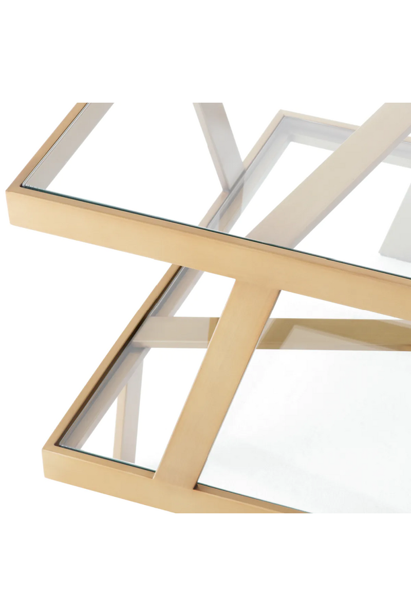 Table d'appoint en verre et laiton brossé | Eichholtz Billinghurst | Meubleluxe.fr