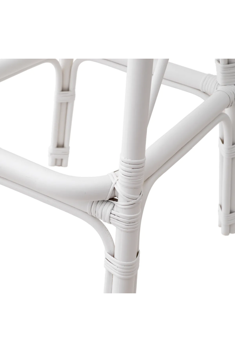 Chaise de bar en rotin blanc | Eichholtz Colony | Meubleluxe.fr