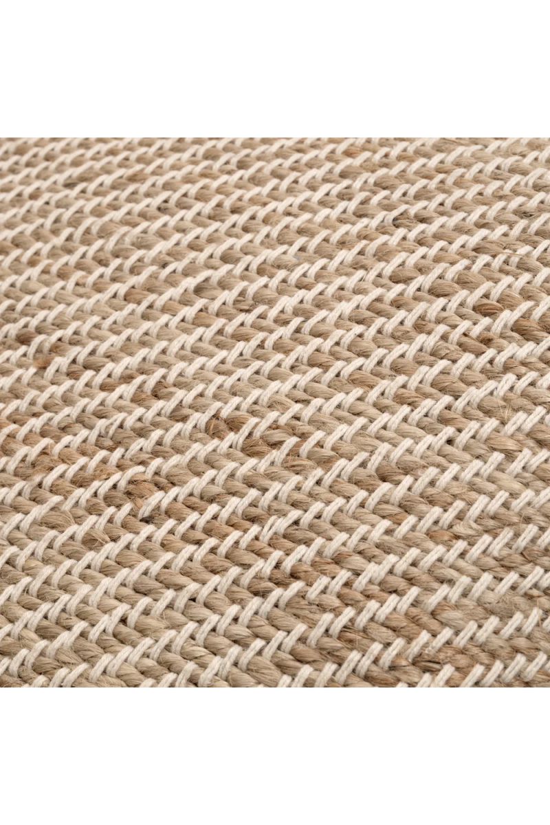 Pouf à franges en jute naturel | Eichholtz Vieste | Meubleluxe.fr