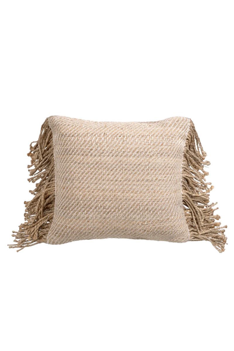 Coussin à franges en jute naturel | Eichholtz Vieste L | Meubleluxe.fr