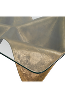 Table basse rectangulaire en laiton vieilli et verre transparent | Eichholtz Angelico | Meubleluxe.fr