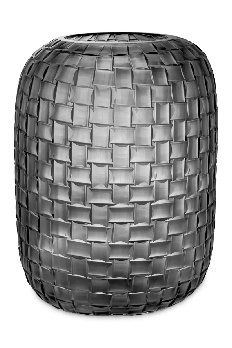 Vase en verre givré gris | Eichholtz Varese L | Meubleluxe.fr