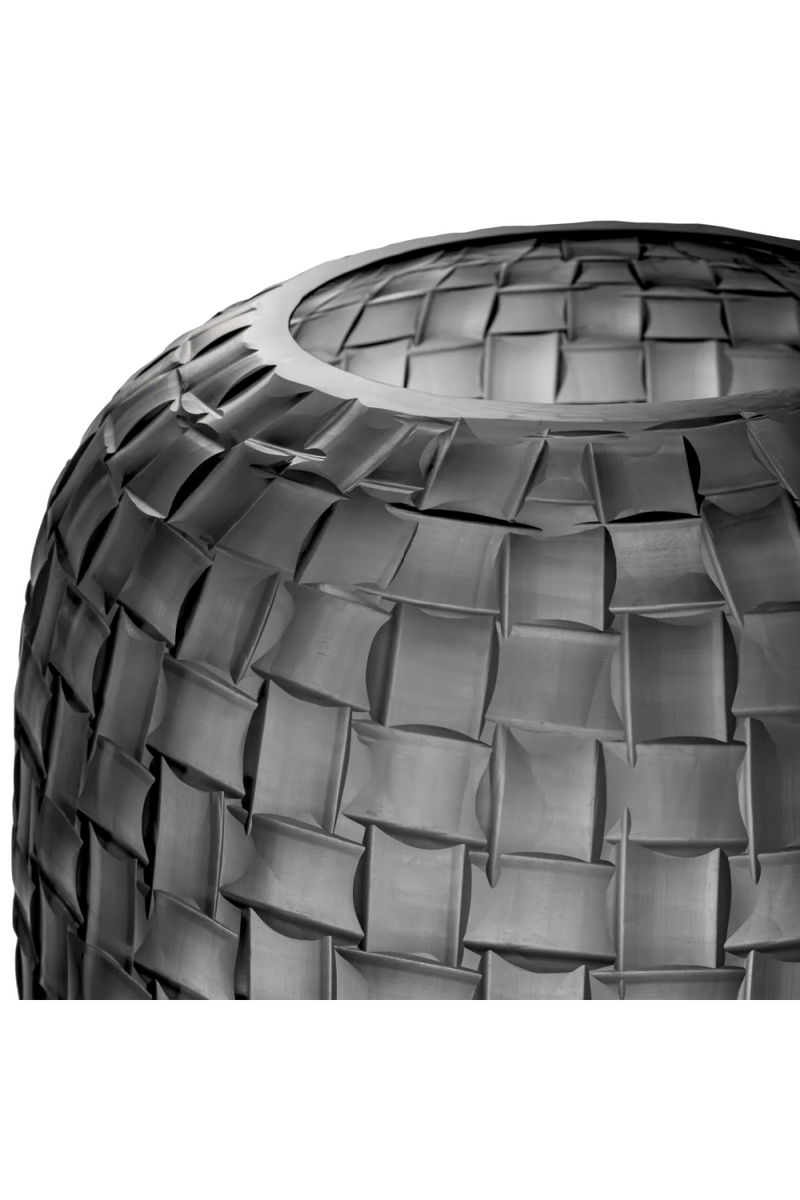 Vase en verre givré gris | Eichholtz Varese L | Meubleluxe.fr