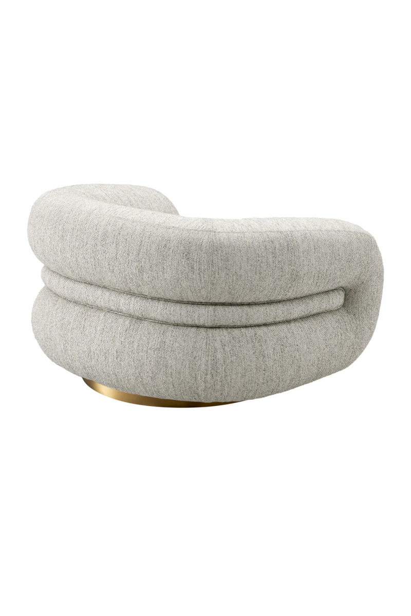 Fauteuil en tissu gris et laiton | Eichholtz Cosensa | Meubleluxe.fr