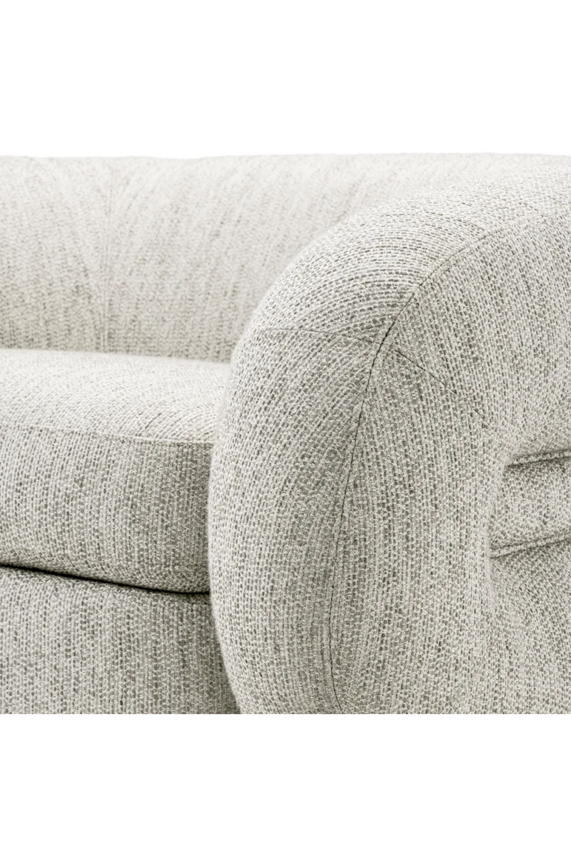 Fauteuil en tissu gris et laiton | Eichholtz Cosensa | Meubleluxe.fr