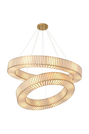 Lustre en laiton vieilli et en verre blanc | Eichholtz Monari Double | Meubleluxe.fr