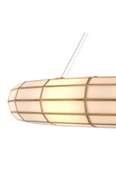 Lustre en laiton vieilli et en verre blanc | Eichholtz Monari Simple | Meubleluxe.fr