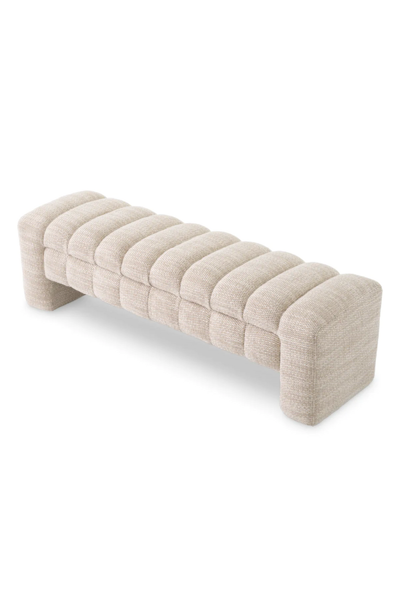 Banc en tissu sable | Eichholtz Taranto | Meubleluxe.fr