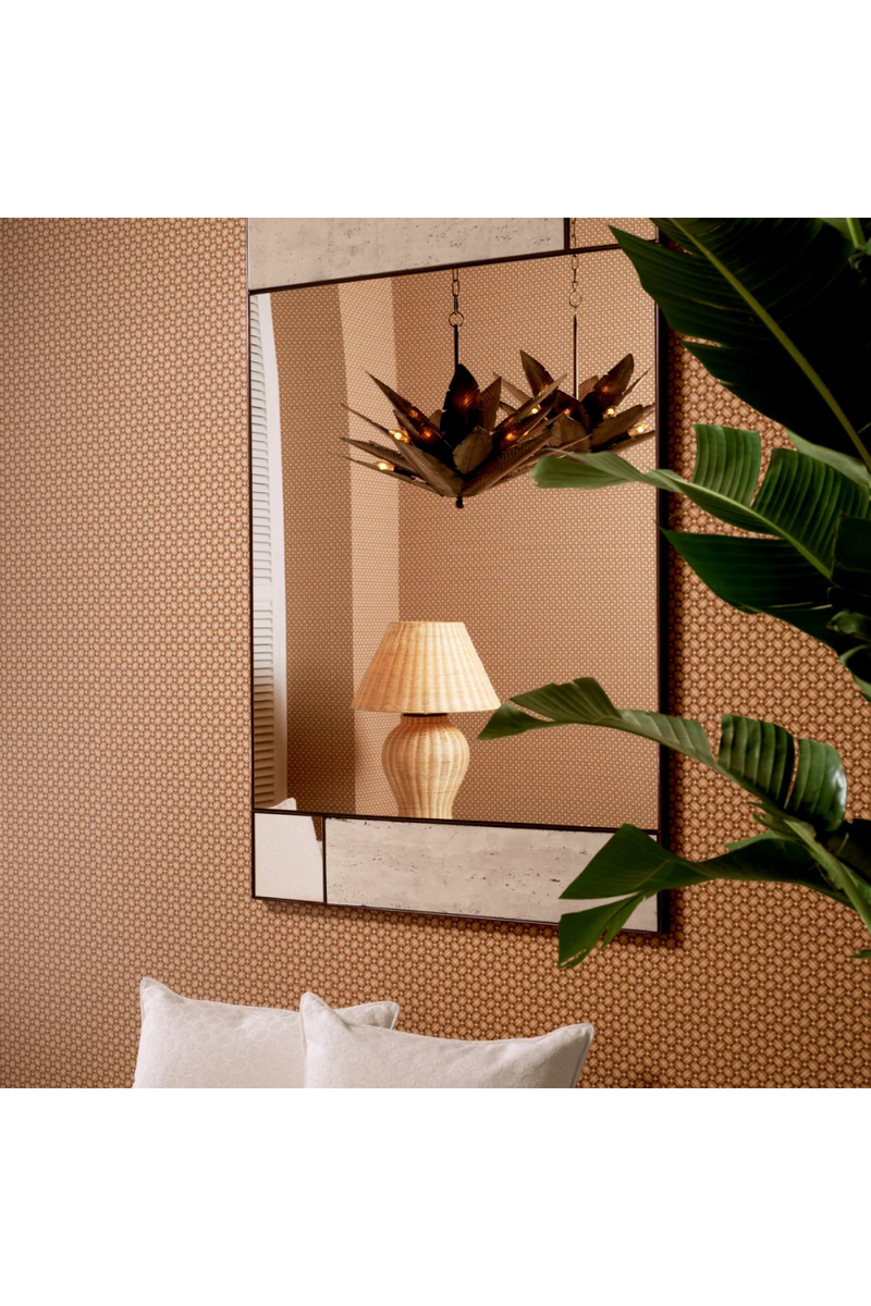 Miroir en travertin et finition bronze | Eichholtz Cosimo | Meubleluxe.fr