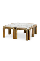 Table basse avec pieds en laiton vintage | Eichholtz Sunwood | OROA.fr