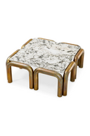 Table basse avec pieds en laiton vintage | Eichholtz Sunwood | OROA.fr