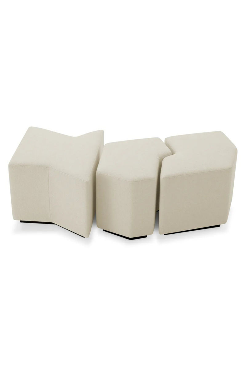 Tabouret en crème Rêve (set de 3) | Eichholtz Filbert | Meubleluxe.fr