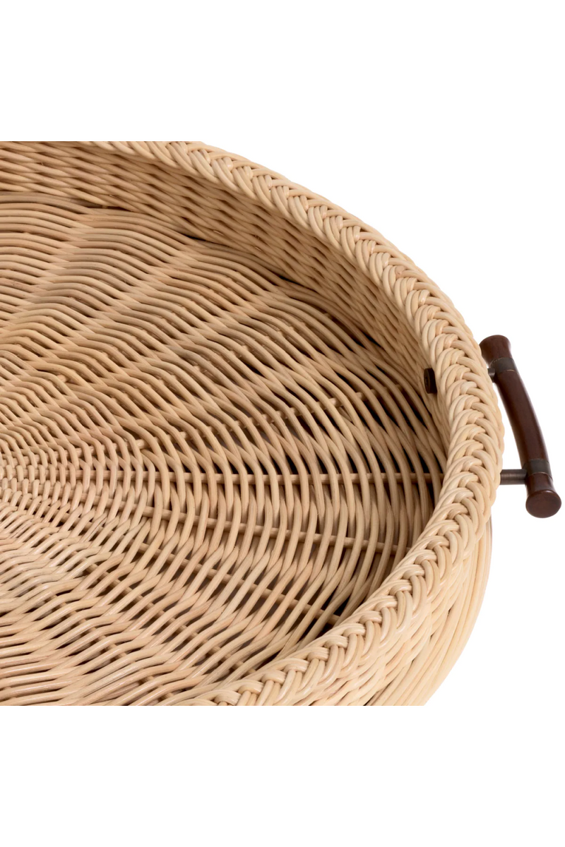 Plateau en rotin naturel | Eichholtz Vimini S | Meubleluxe.fr