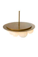 Lustre en laiton vieilli et verre blanc | Eichholtz Orsini | Meubleluxe.fr