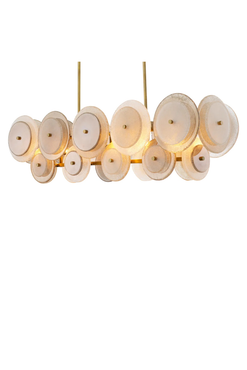 Lustre en laiton vintage et verre fumé | Eichholtz Hyde | OROA.fr