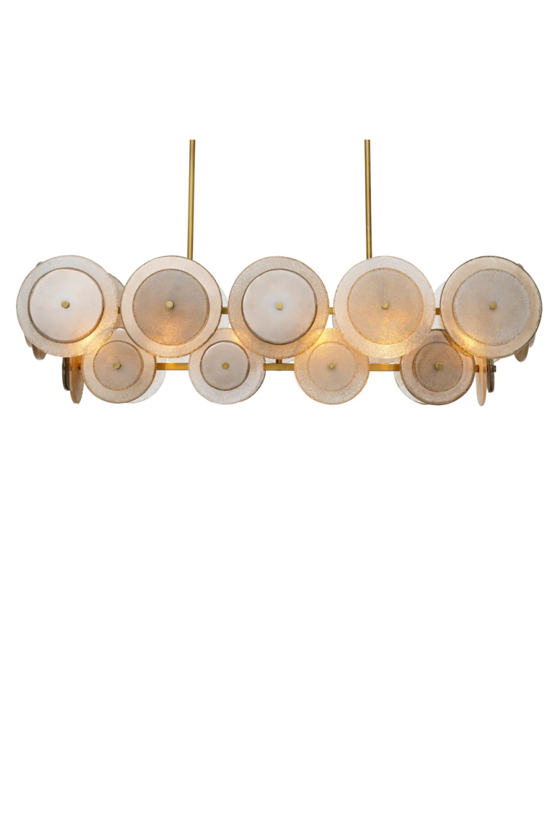 Lustre en laiton vintage et verre fumé | Eichholtz Hyde | OROA.fr