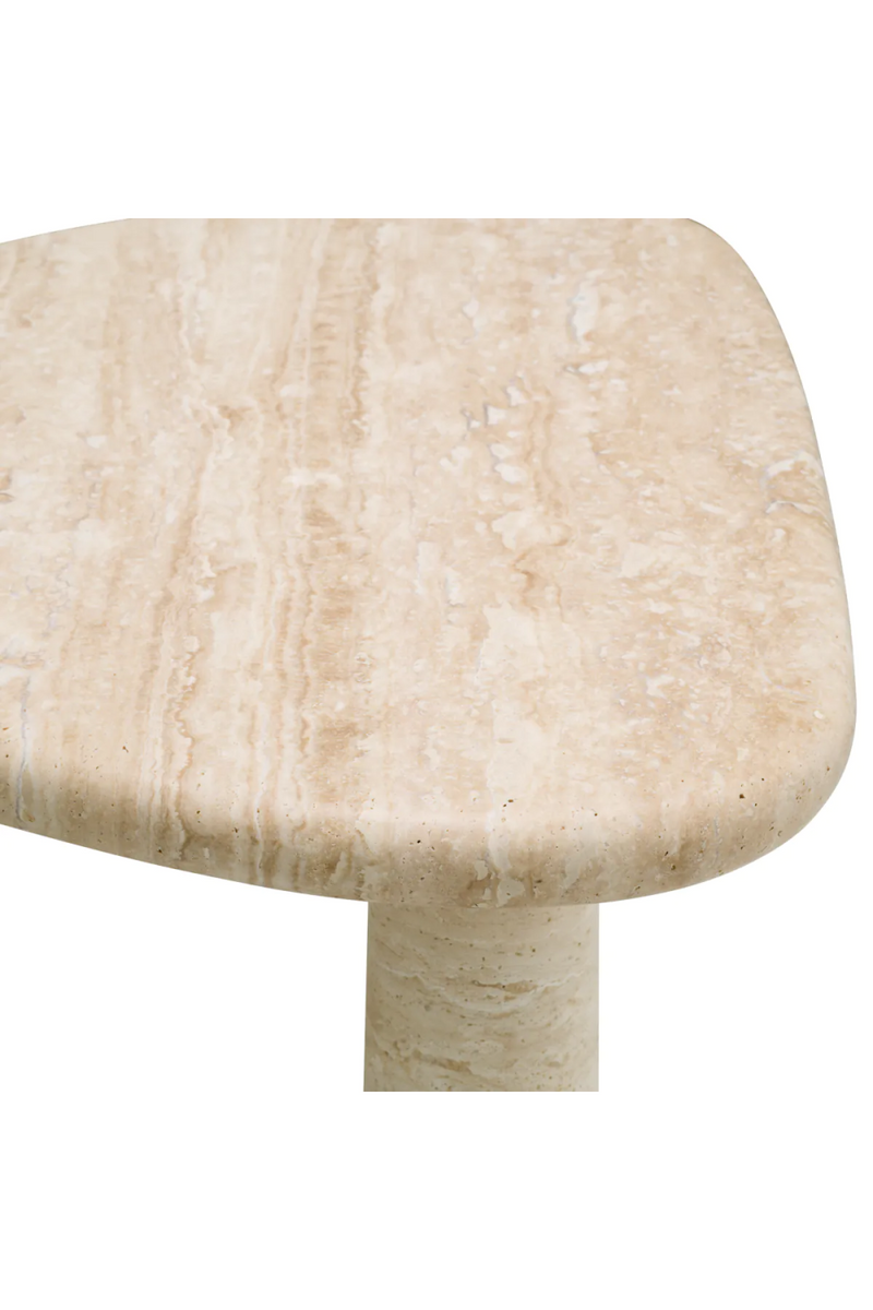 Table d'appoint en travertin | Eichholtz Larino S | Meubleluxe.fr