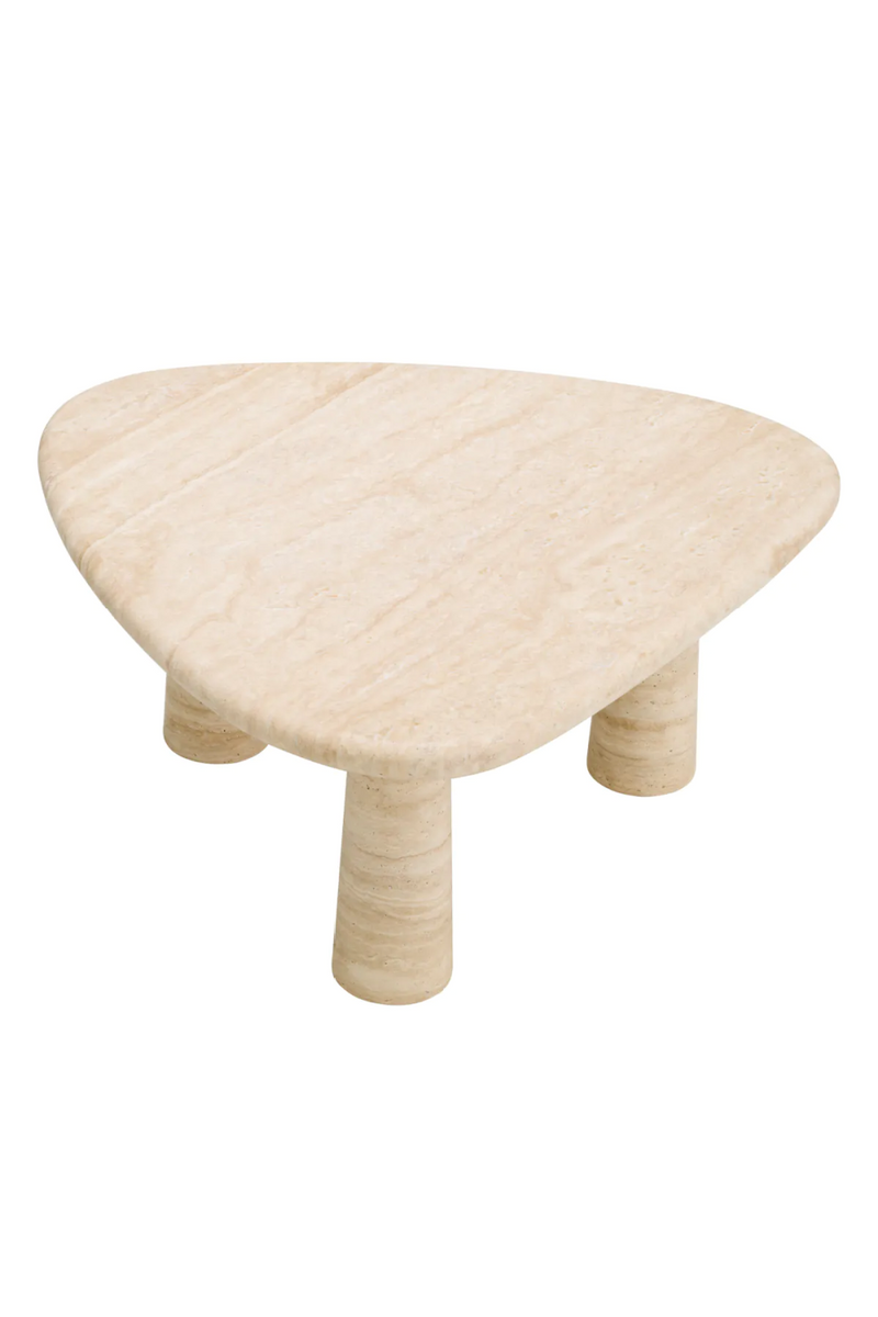 Table d'appoint en travertin | Eichholtz Larino L | Meubleluxe.fr