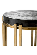 Table d'appoint en laiton vintage et verre givré | Eichholtz Claremont | Meubleluxe.fr