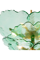 Lustre en laiton vieilli et verre vert | Eichholtz Florina | Meubleluxe.fr