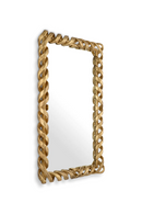 Miroir rectangulaire torsadé en laiton | Eichholtz Casone | Meubleluxe.fr