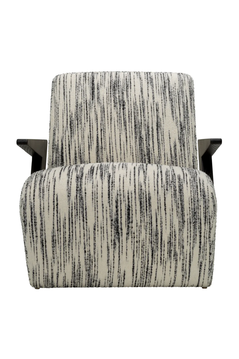 Fauteuil en tissu noir et blanc | Eichholtz Venosa | Meubleluxe.fr