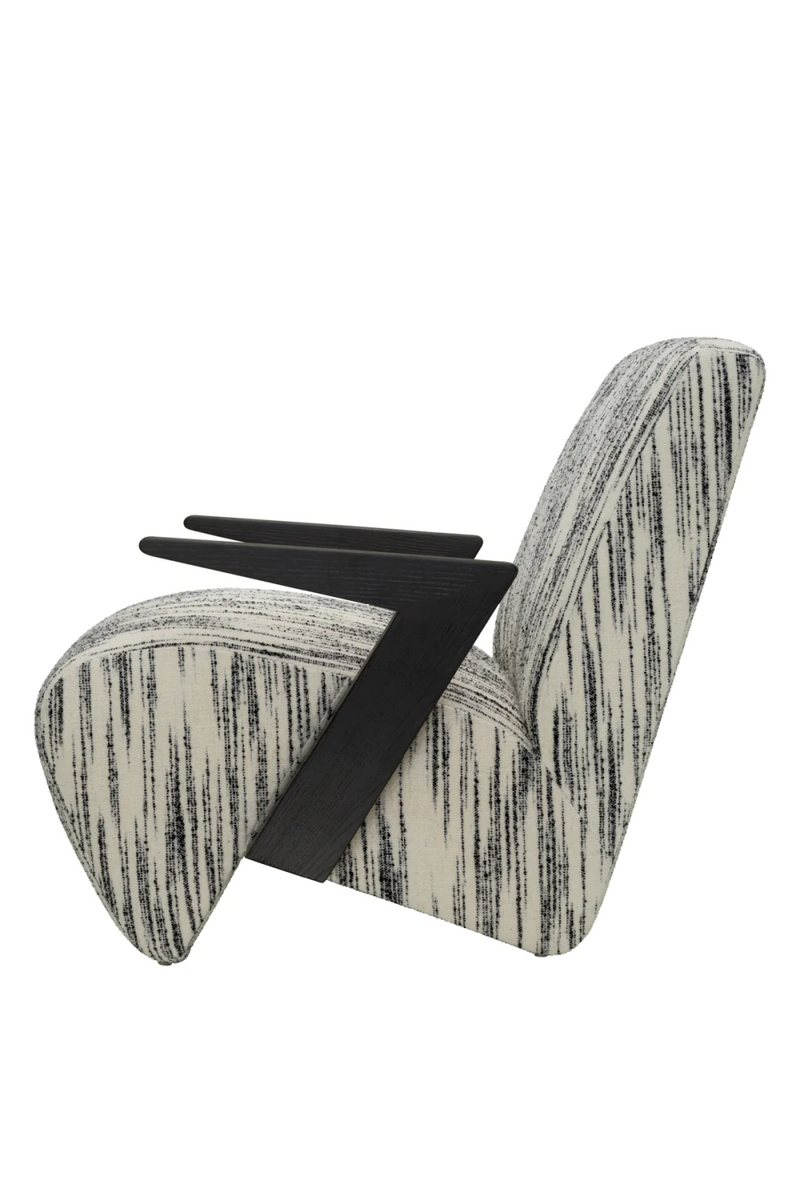 Fauteuil en tissu noir et blanc | Eichholtz Venosa | Meubleluxe.fr