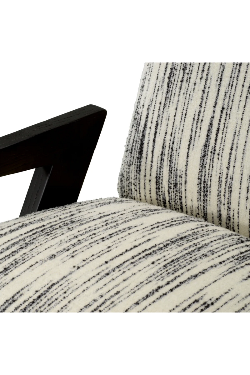 Fauteuil en tissu noir et blanc | Eichholtz Venosa | Meubleluxe.fr