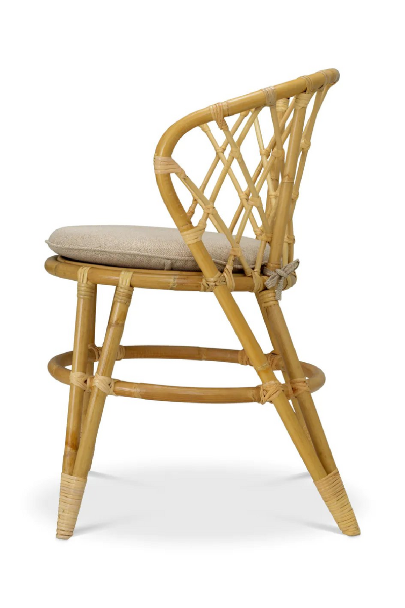 Chaise à manger en rotin naturel | Eichholtz Alvaro | Meubleluxe.fr