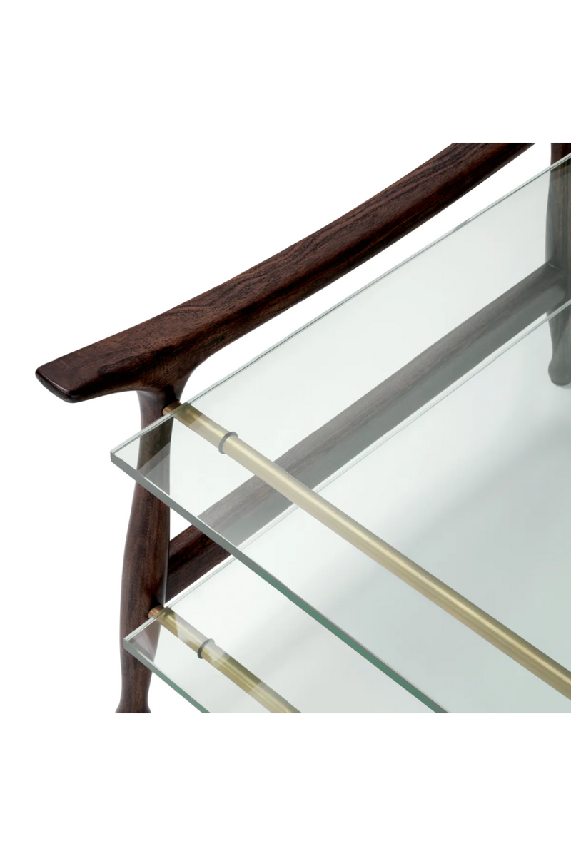 Table basse en métal marron et verre transparent | Eichholtz Manzo | Meubleluxe.fr