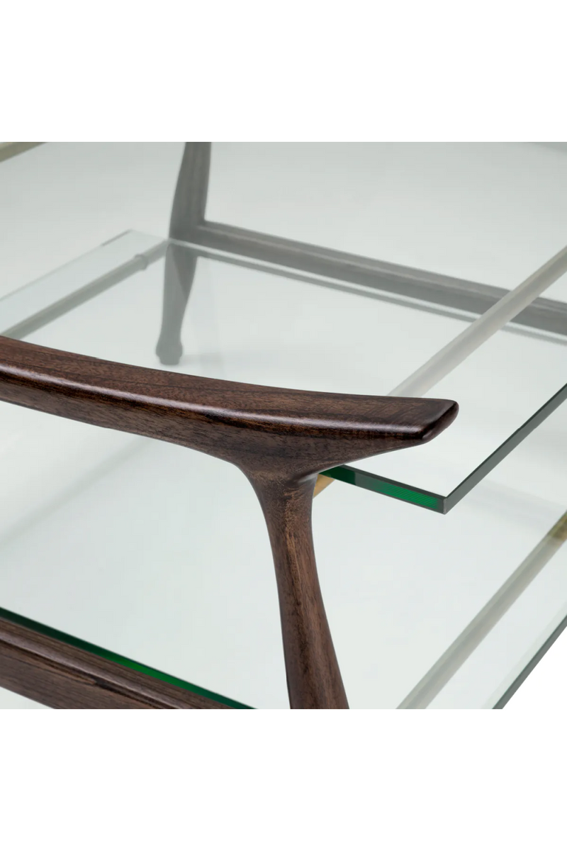 Table basse en métal marron et verre transparent | Eichholtz Manzo | Meubleluxe.fr