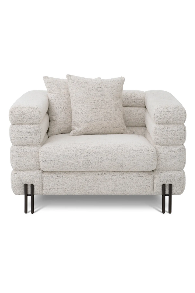 Fauteuil en tissu blanc cassé | Eichholtz York  | Meubleluxe.fr