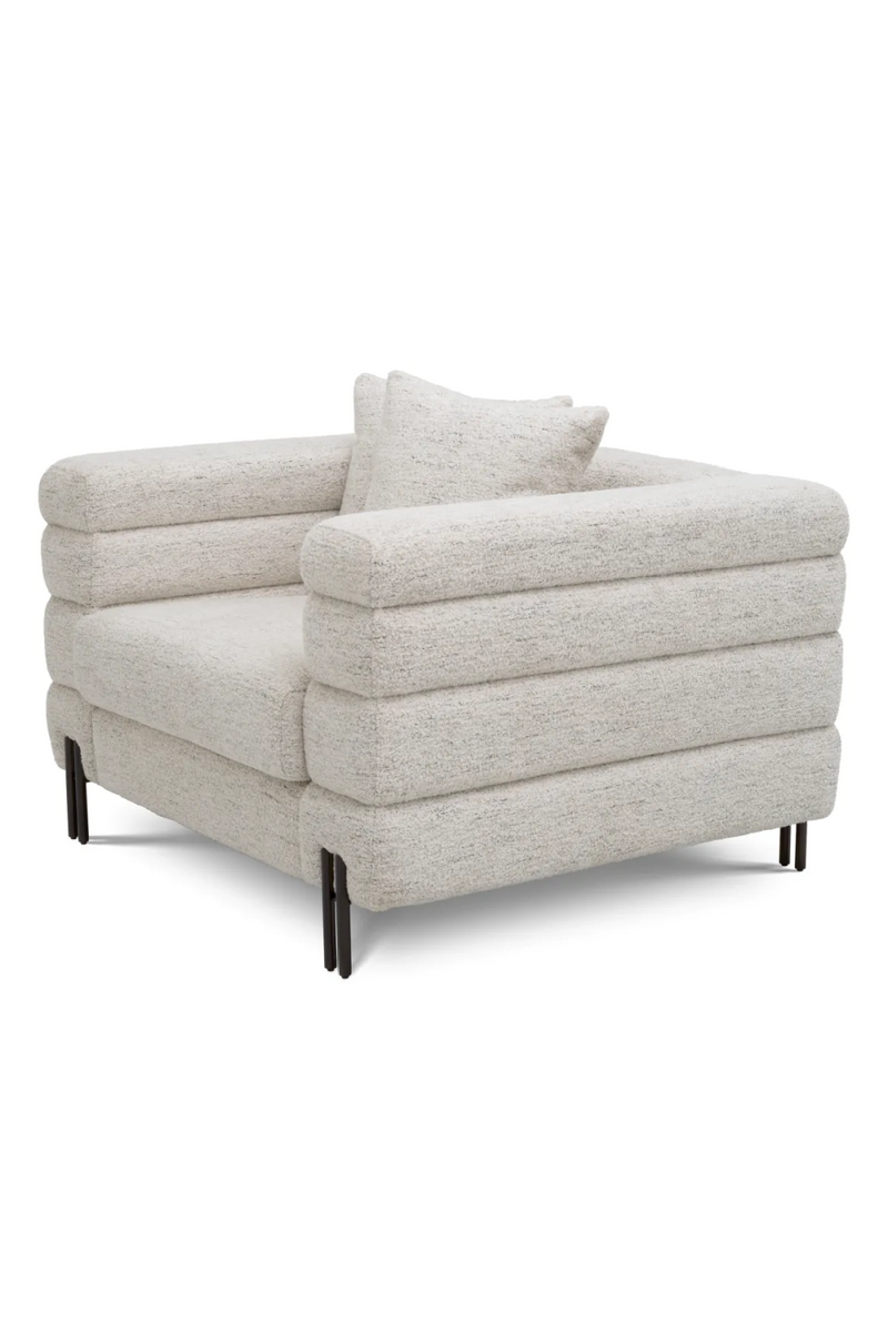 Fauteuil en tissu blanc cassé | Eichholtz York  | Meubleluxe.fr